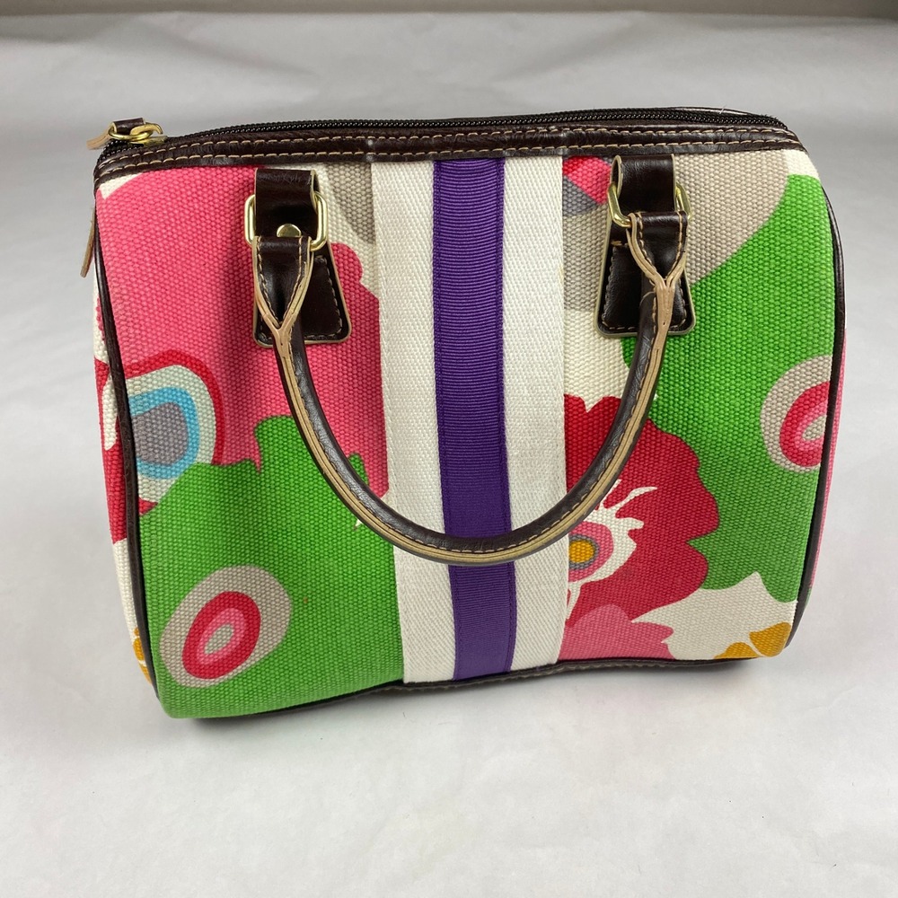 Vintage Victoria's Secret Canvas Satchel Purse‎ Floral